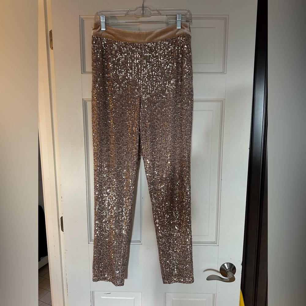 Gold sequin Greylin pants